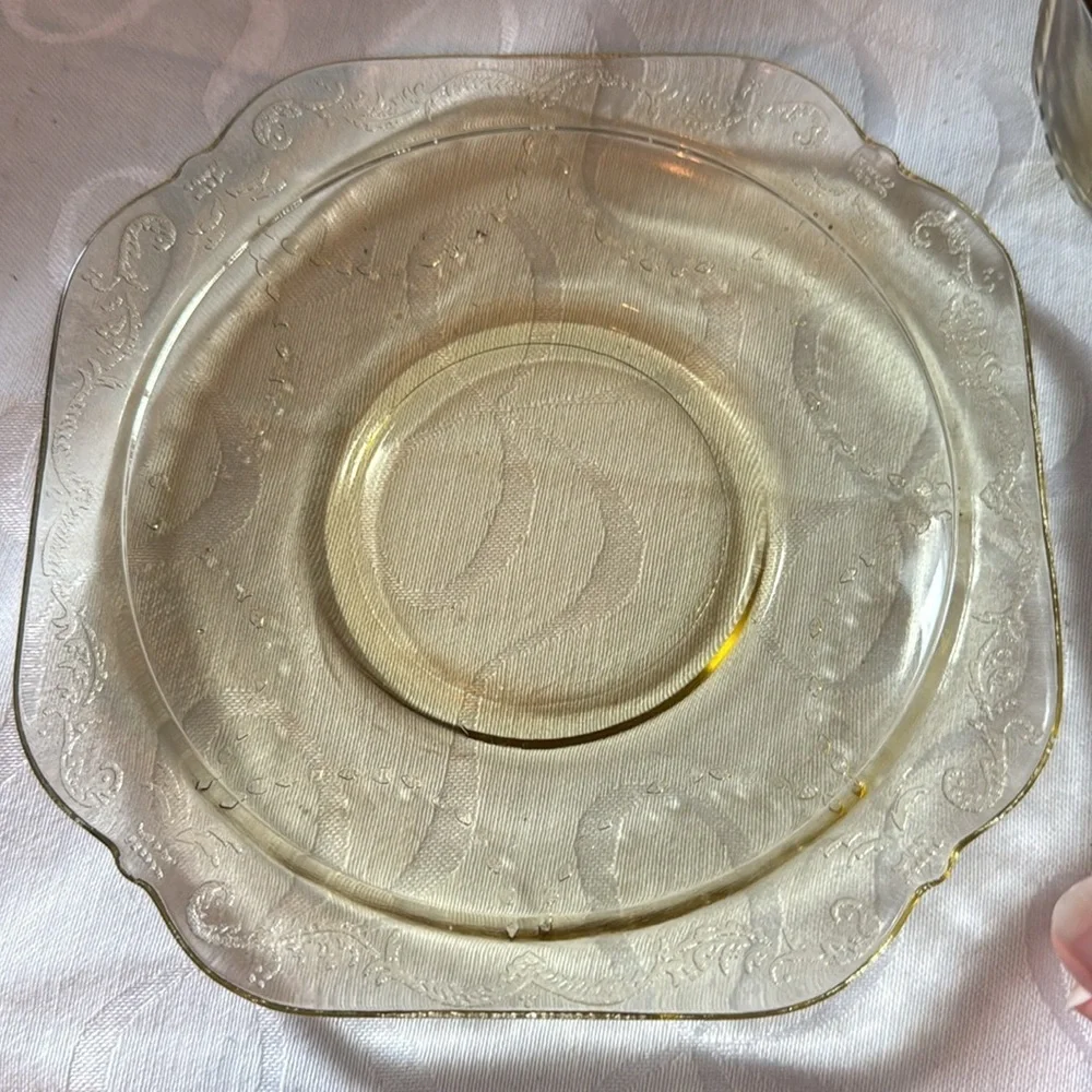 Vintage Federal Glass Amber Yellow from the Depression Era
